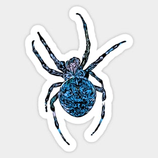 Blue Spider Fierce Orb-Weaver Sticker